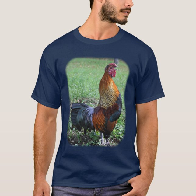 Rooster Crowing Farm Animal  T-Shirt (Front)