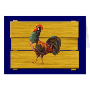 Rooster Cuisine Vintage Crate Art