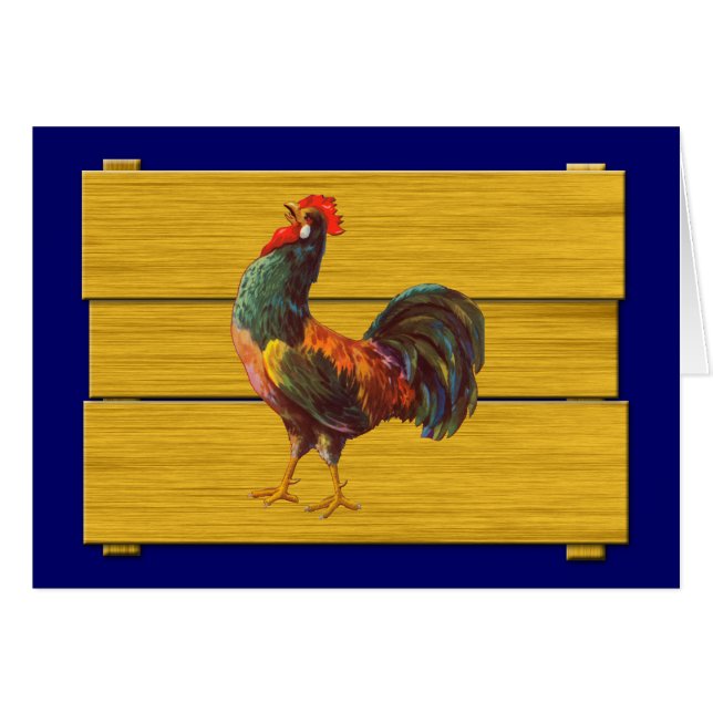 Rooster Cuisine Vintage Crate Art (Devant Horizontal)