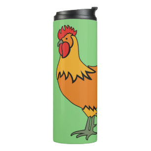 Rooster custom name & colour tumbler