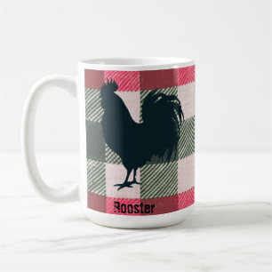 Rooster Customizable Gingham Farmhouse Coffee Mug