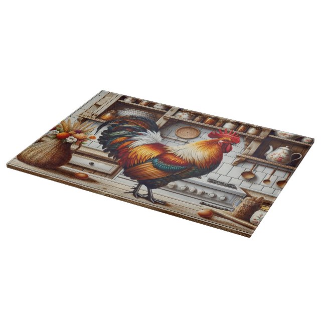 Rooster Cutting Board (Corner)