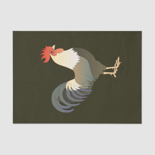Rooster Decoupage Tissue Paper (Front)