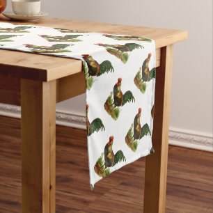 Rooster Design Farmhouse Table Runner