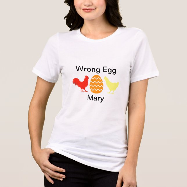 Rooster, Easter Egg, Chicken Tri-Blend Shirt (Front)