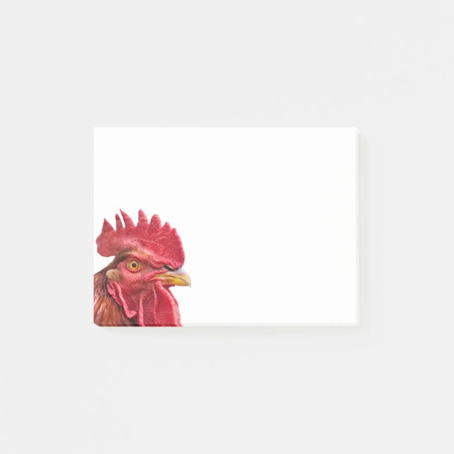 Rooster Face Post-it Notes (Front)