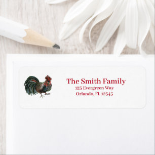Rooster Farm Illustration Return Address 