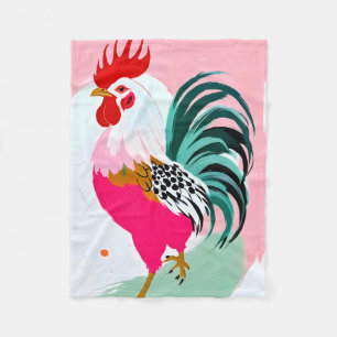 Rooster Fleece Blanket