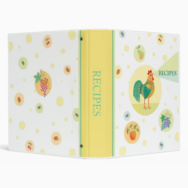 Rooster Fruit Recipes Binder (Background)