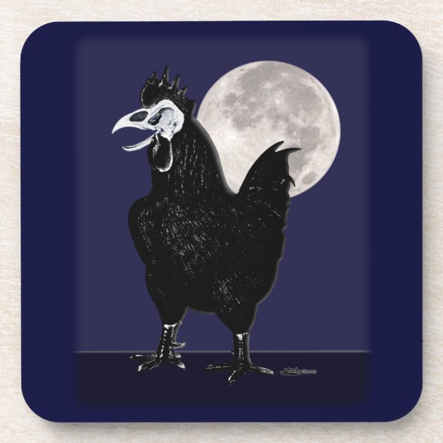 Rooster Ghost Coaster (Front)