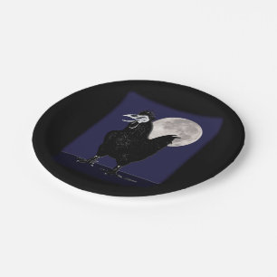 Rooster Ghost Paper Plate