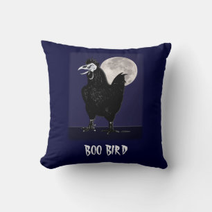 Rooster Ghost Throw Pillow