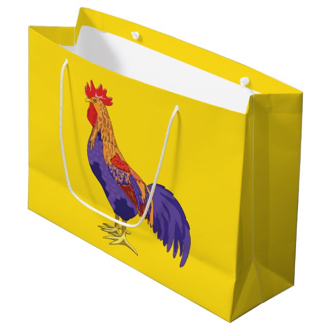 Rooster Gift Bag (Front Angled)