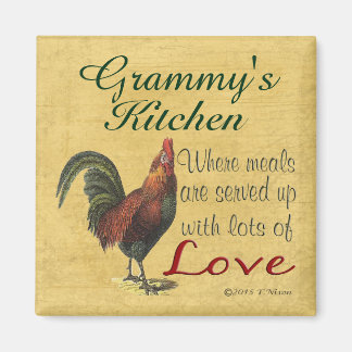 Rooster Grammy's Kitchen Refrigerator Magnet