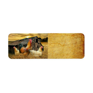 Rooster Hens Rustic Barn Coop