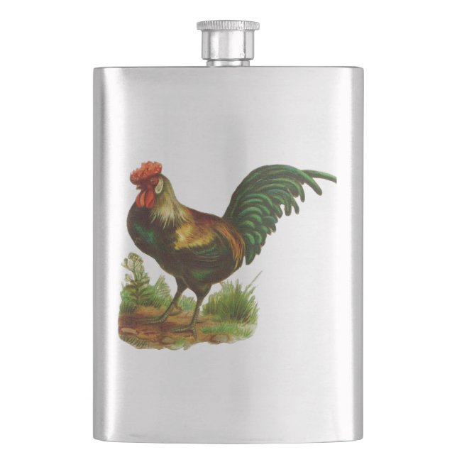 Rooster Hip Flask (Front)