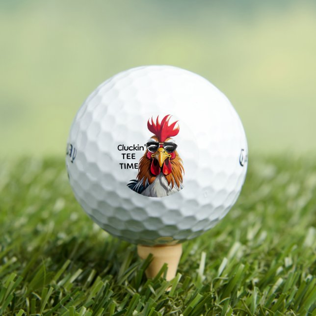 Rooster Humour Golf Chicken Pun  Callaway Supersof Balls (Insitu Tee)