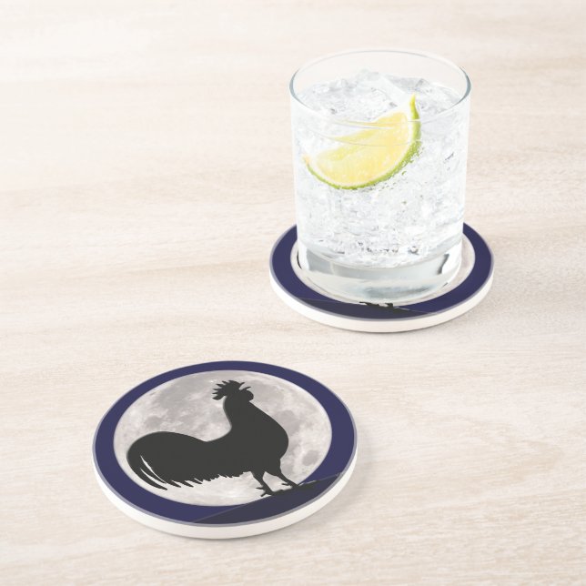 Rooster in the Moonlight Coaster (Side)