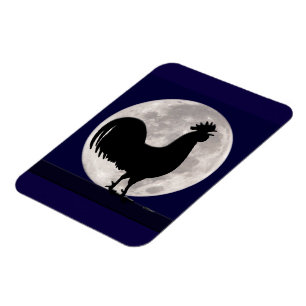Rooster in the Moonlight Magnet