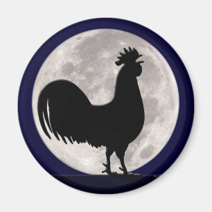 Rooster in the Moonlight Magnet