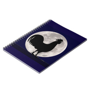 Rooster in the Moonlight Notebook