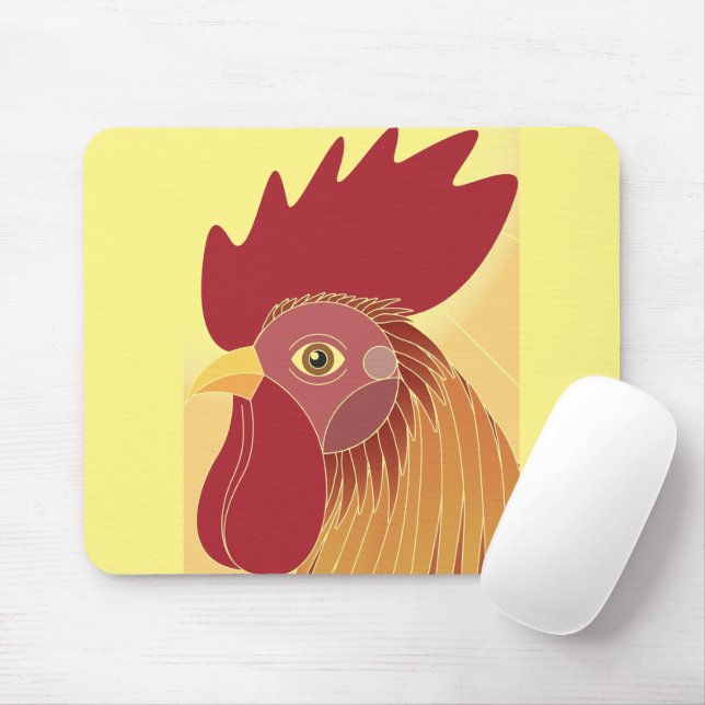 Rooster Mouse Pad (With Mouse)