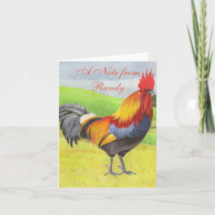Rooster Note Card