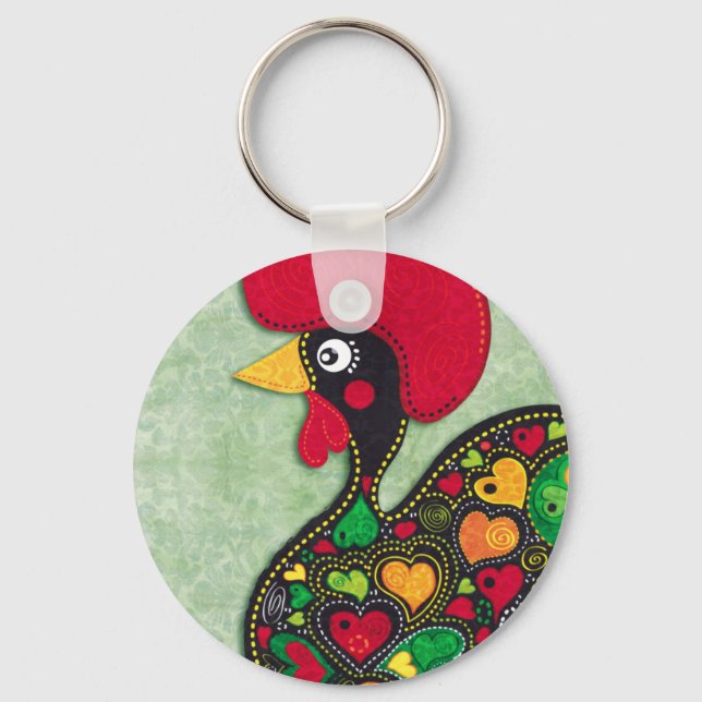 Rooster of Portugal Keychain (Front)