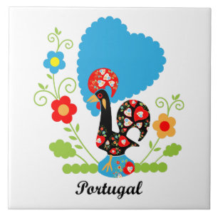Rooster of Portugal Tile