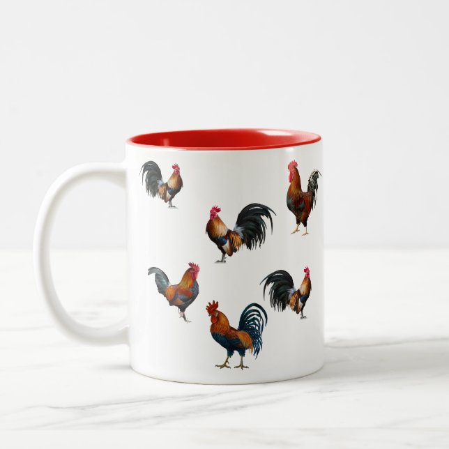 Rooster On A Mug (Left)