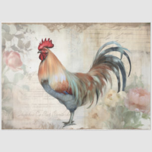 Rooster one tissue paper