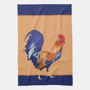 Rooster orange Kitchen Towel