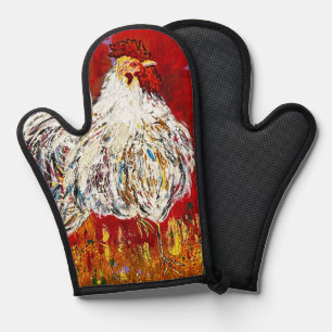 Rooster Oven Mitt