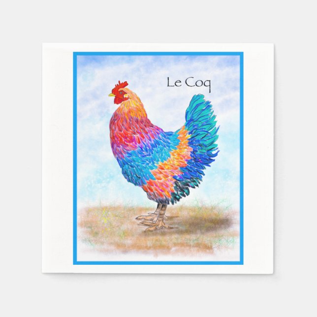  Rooster Paper Napkin (Front)