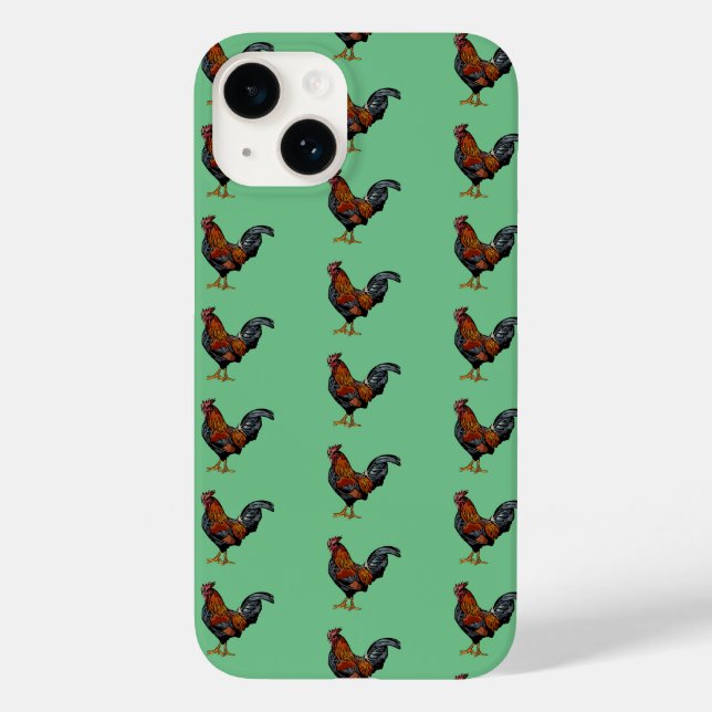 Rooster Pattern - Case-Mate Barely There Apple iPh iPhone Case (Back)