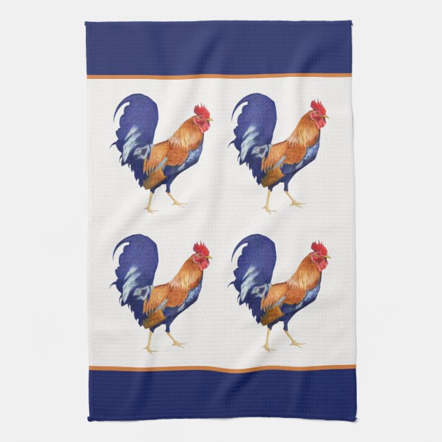 Rooster pattern Kitchen Towel (Vertical)