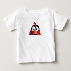 Rooster Peeking Cute Adorable Funny Animal Cartoon Baby T-Shirt