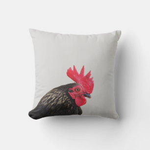 Rooster Portrait Outdoor Pillow