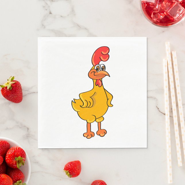 Rooster Pose Napkin (Creator Uploaded)