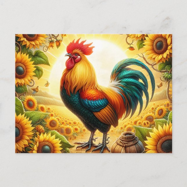Rooster Postcard (Front)