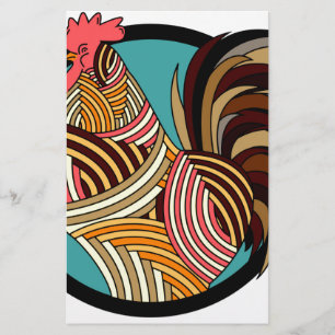 rooster poultry animal farm stationery