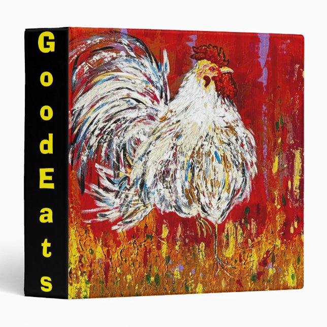Rooster Recipe Binder Cook Book (Front/Spine)