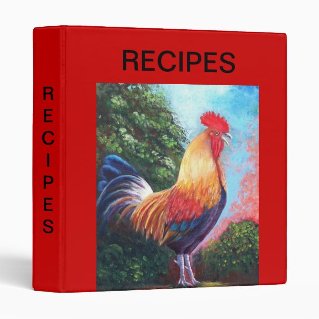 Rooster Recipes Binder (Front/Spine)