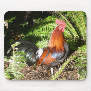 Rooster - Red Jungle Fowl Mouse Pad