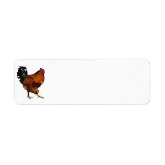 Rooster Return Address Label