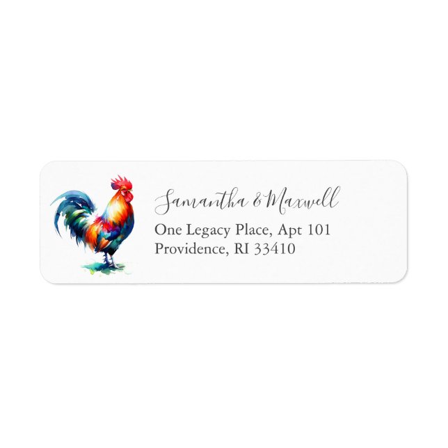 Rooster Return Address Labels (Front)