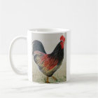 Rooster Rouge Acrylique Peinture Mug