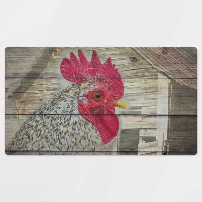Rooster Rustic Chicken Coop Barn Board (Design 1)