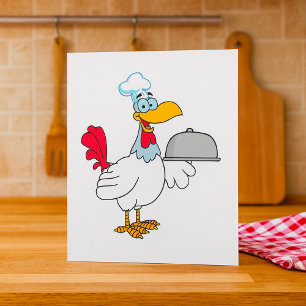 Rooster Serving Food Invitation