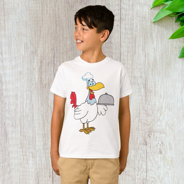 Rooster Serving Food T-Shirt (Creator Uploaded)